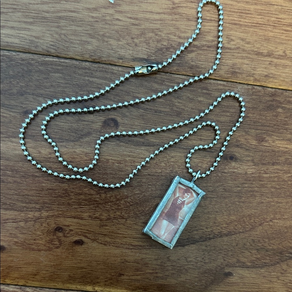 Silver Ball Necklace w/ Keepsake/Photo Locket Pendant